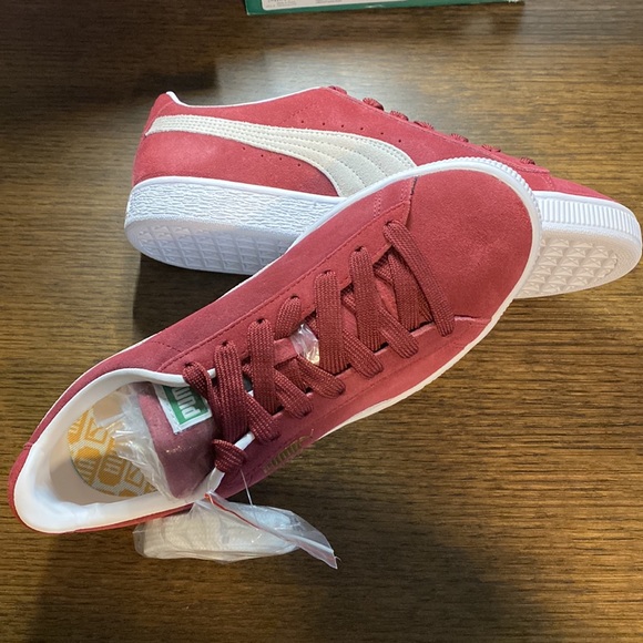 Puma Men’s Suede Classic XXI Sneaker Cabernet-Puma White Size 9 New - Picture 10 of 16